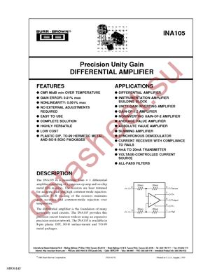 INA105BM datasheet  